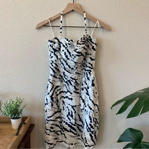 Jessica Simpson, White dress and Navy Spots, Size 4